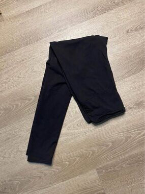 Suzette Collection Black Sherpa Lined Cozy Warm Stretch Leggings Fits Smal